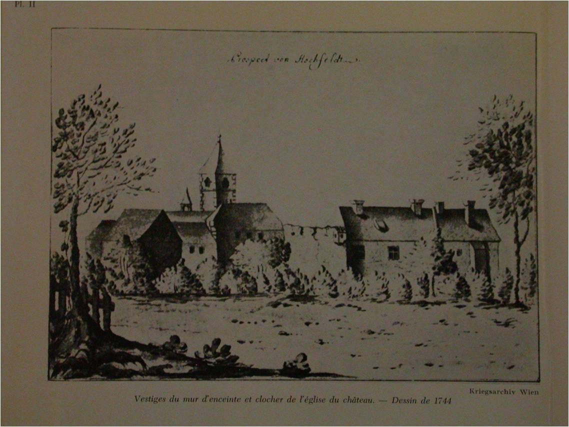Gravure sur le chateau de Hochfelden